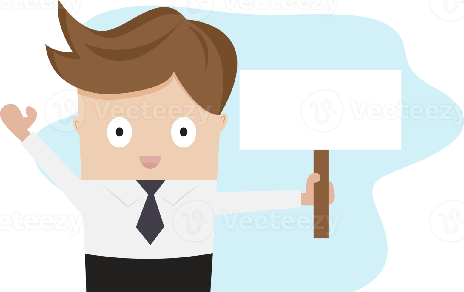 hombre de negocios con etiqueta en blanco png