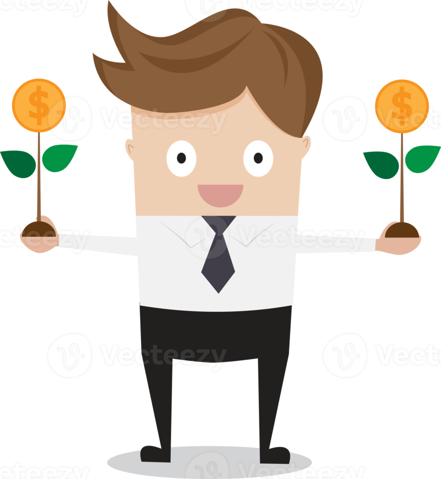 Free businessman holding growth money tree 13211095 PNG with Transparent  Background
