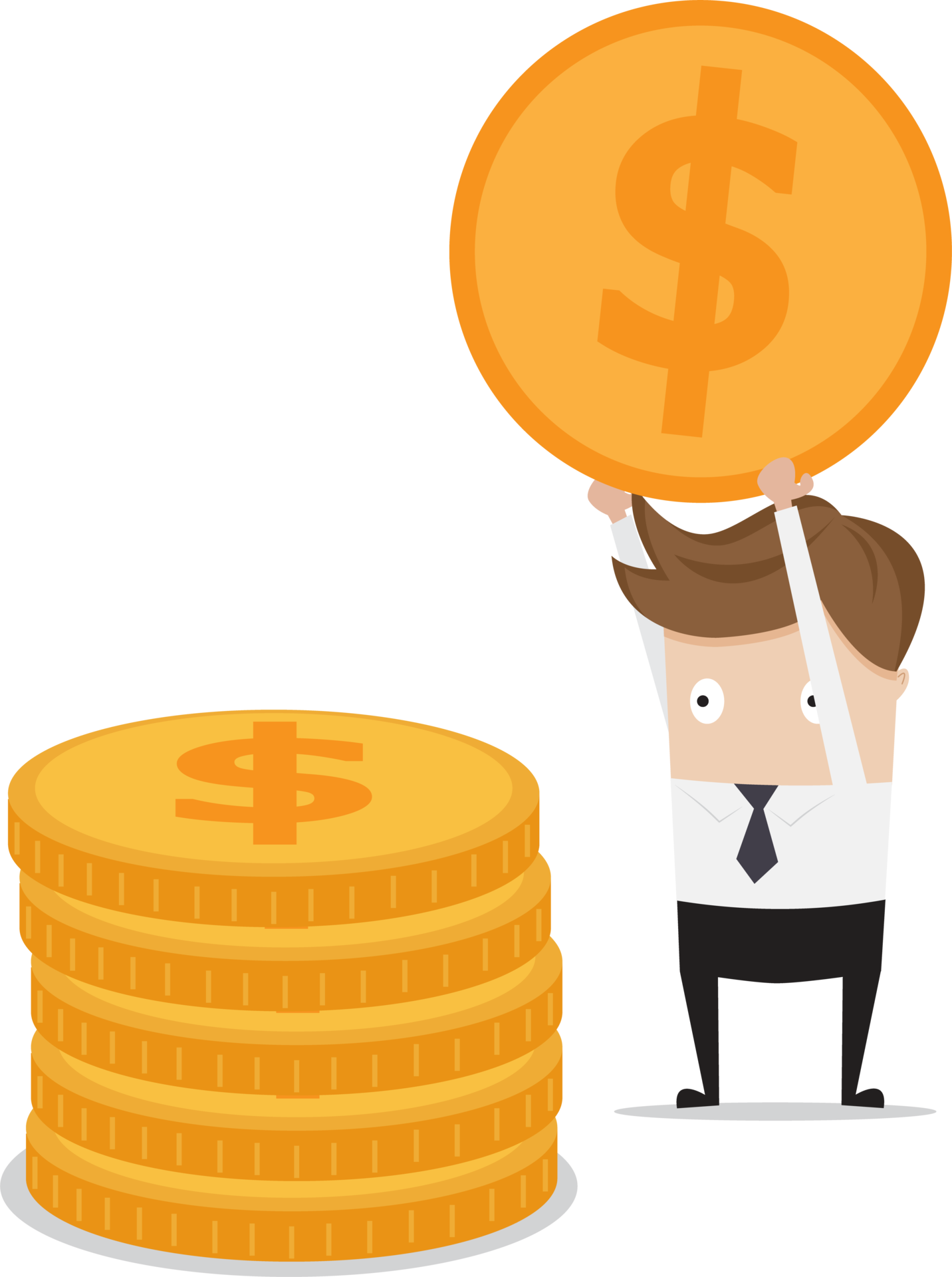 Free businessman put coin on stack of money cartoon 13211106 PNG with Transparent Background Free businessman put coin on stack of money cartoon 13211106 PNG with Transparent Background