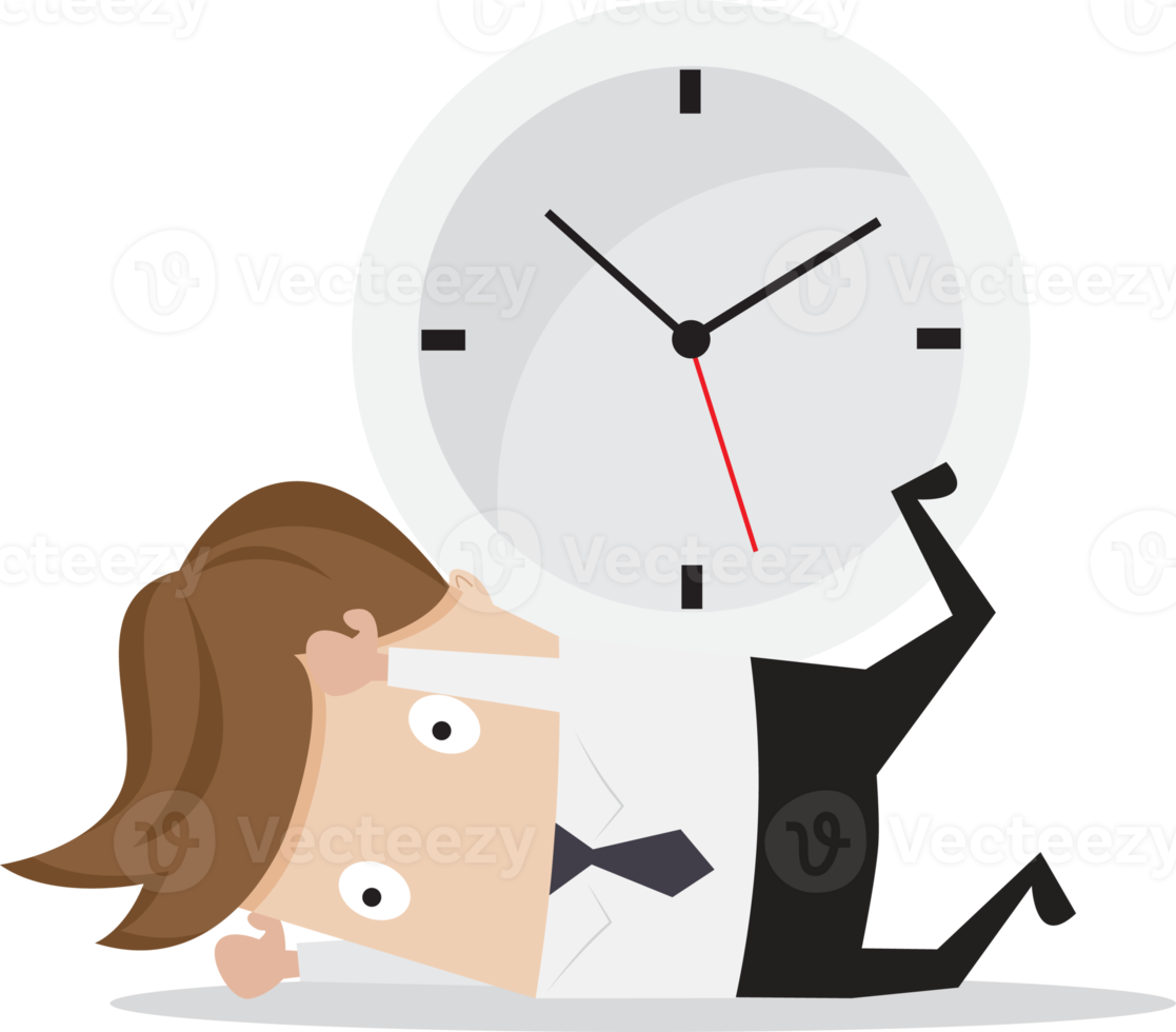businessman under clock png