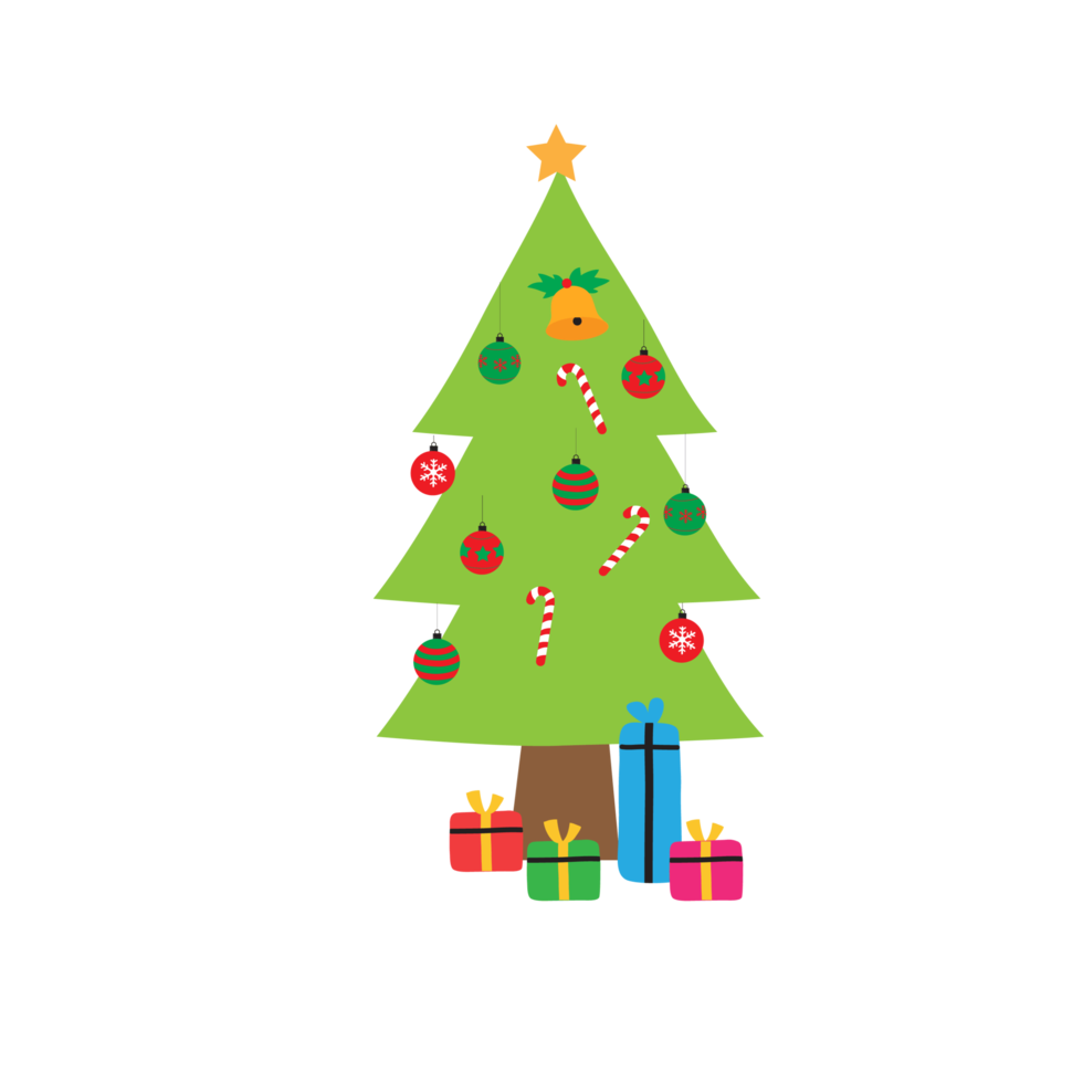 Christmas tree on transparent background png