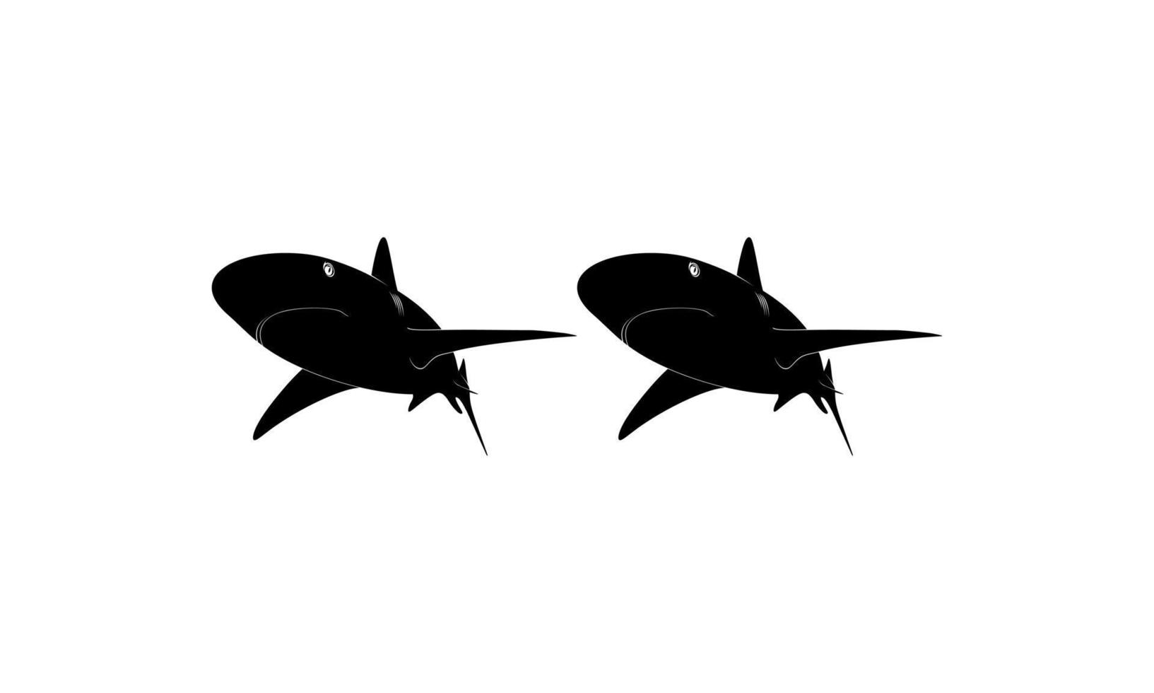 silueta de tiburón para logotipo, pictograma, sitio web, ilustración de arte, infografía o elemento de diseño gráfico. ilustración vectorial vector