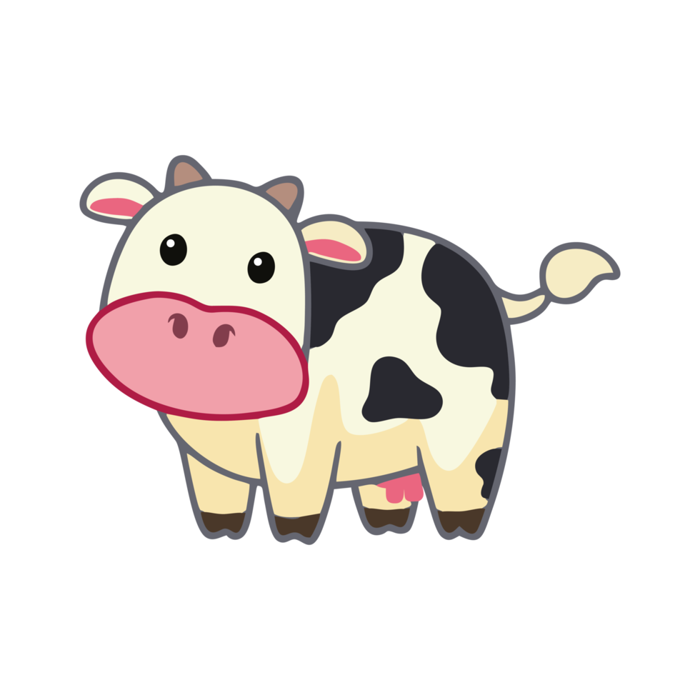 bande dessinée de vache. illustration vache au format png. illustration d'image de vache png