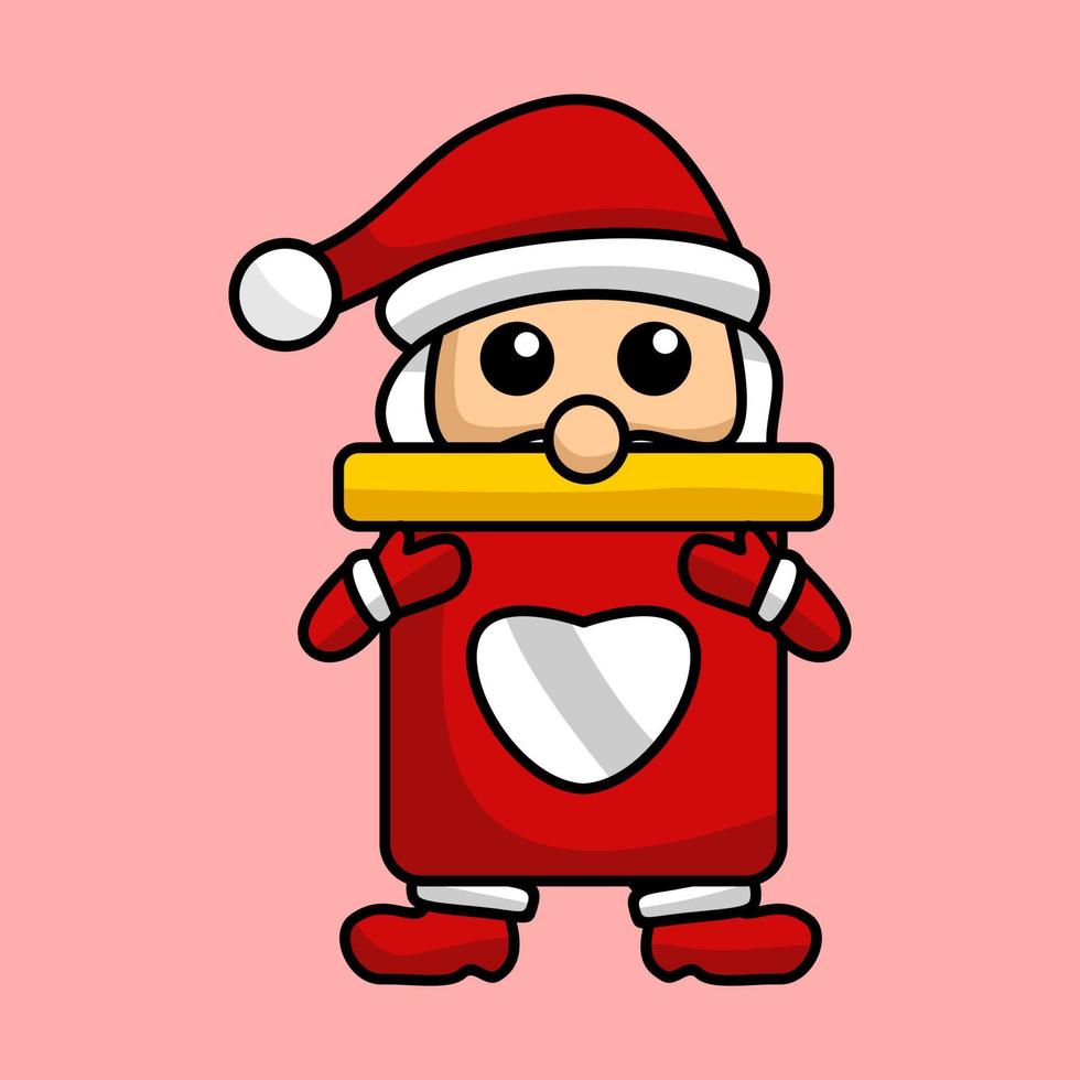 ilustración vectorial de santa claus en evento de navidad vector