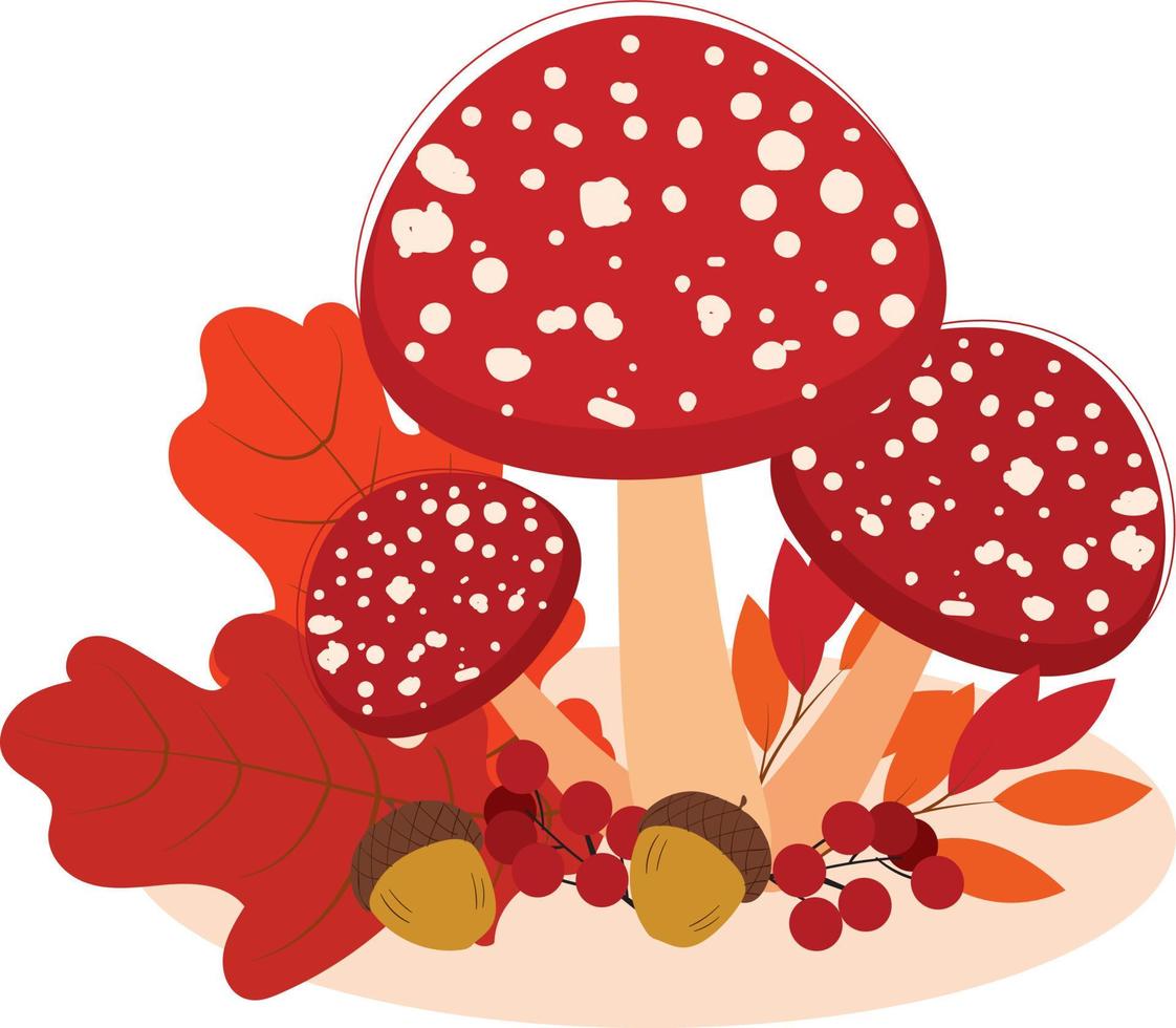 Autumn vector autumn mushroom