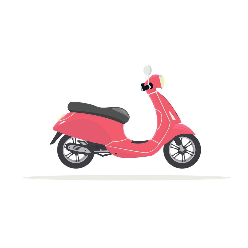 vector scooter motorcycle travel design. Motorbike delivery vehicle illustration. Transportation moped cartoon motor urban sign.