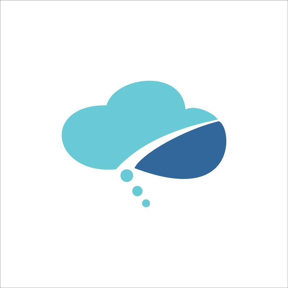 cloud speech data system concept. massage server icon, sign and symbol. vector