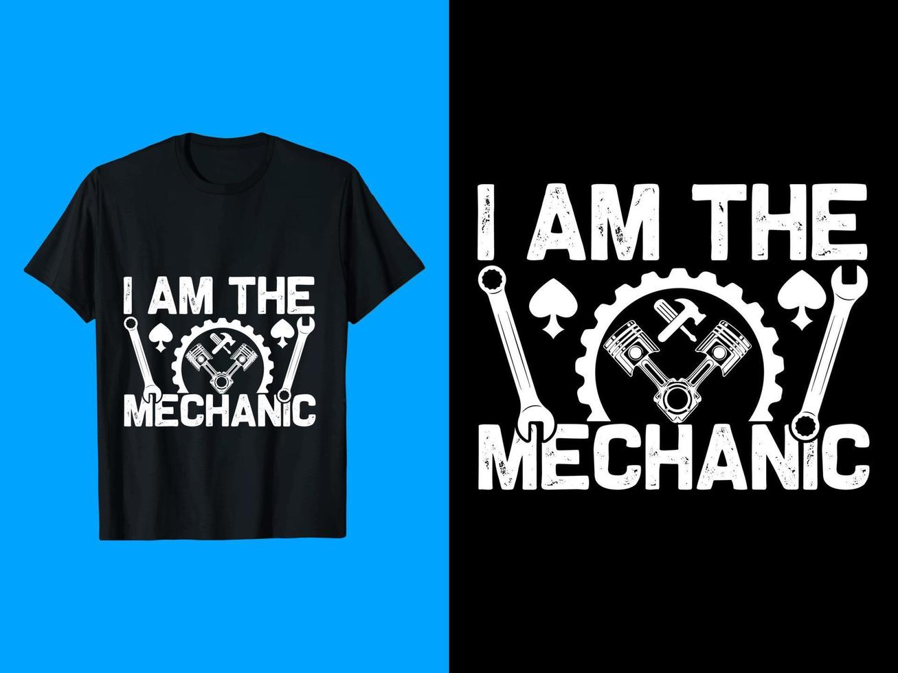 Mechanic T-shirt Design vector