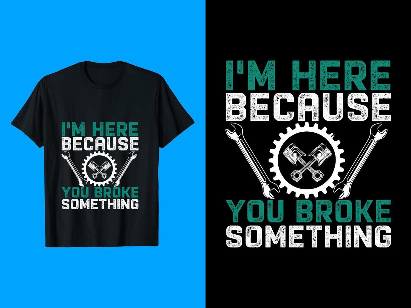 Mechanic T-shirt Design vector