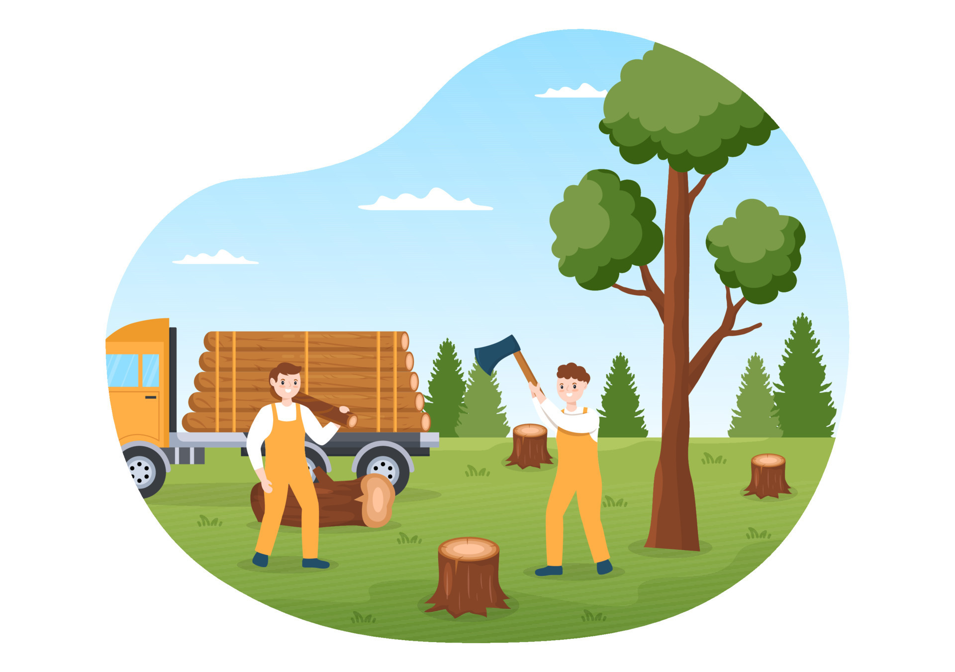Cutting Trees Animated