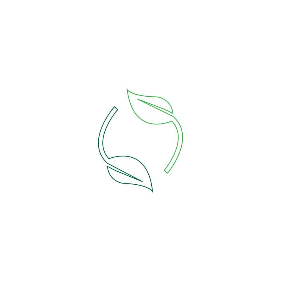 green leaf icon image illustration vector design natural