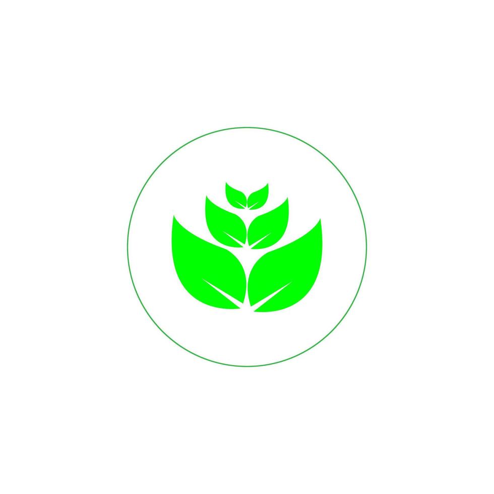 green leaf icon image illustration vector design natural