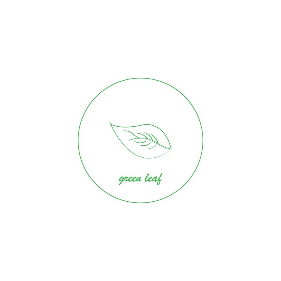 green leaf icon image illustration vector design natural