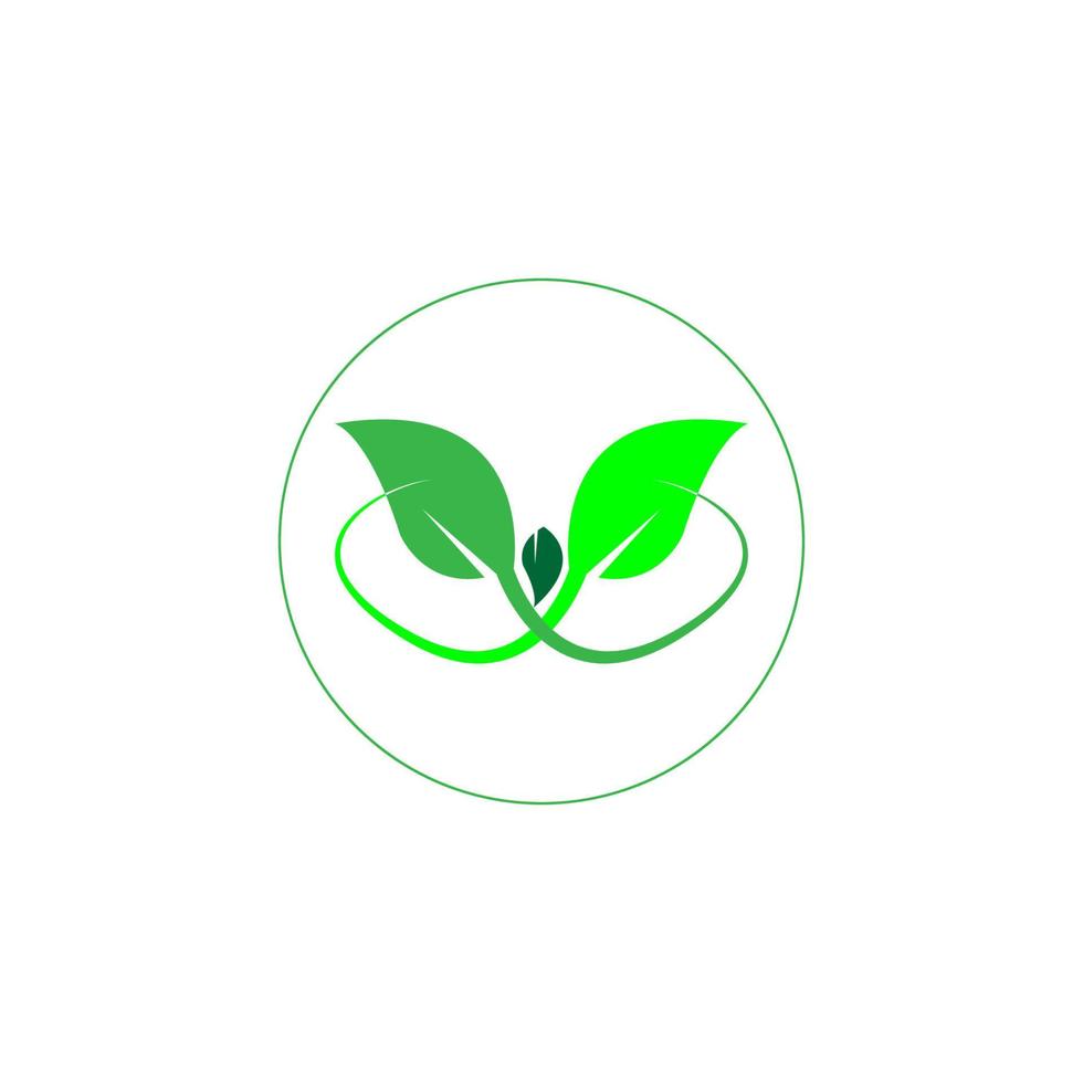 green leaf icon image illustration vector design natural