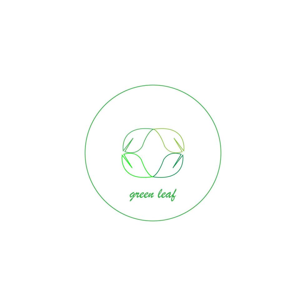 green leaf icon image illustration vector design natural