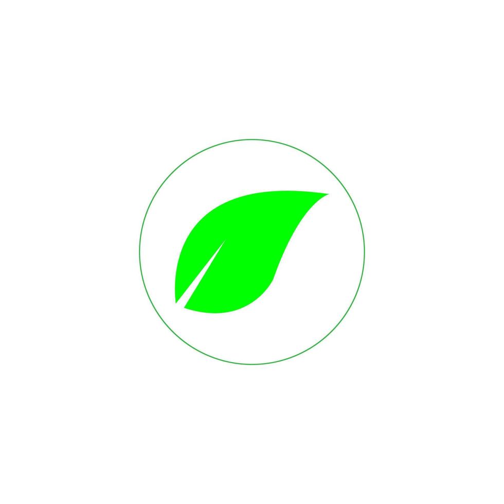 green leaf icon image illustration vector design natural