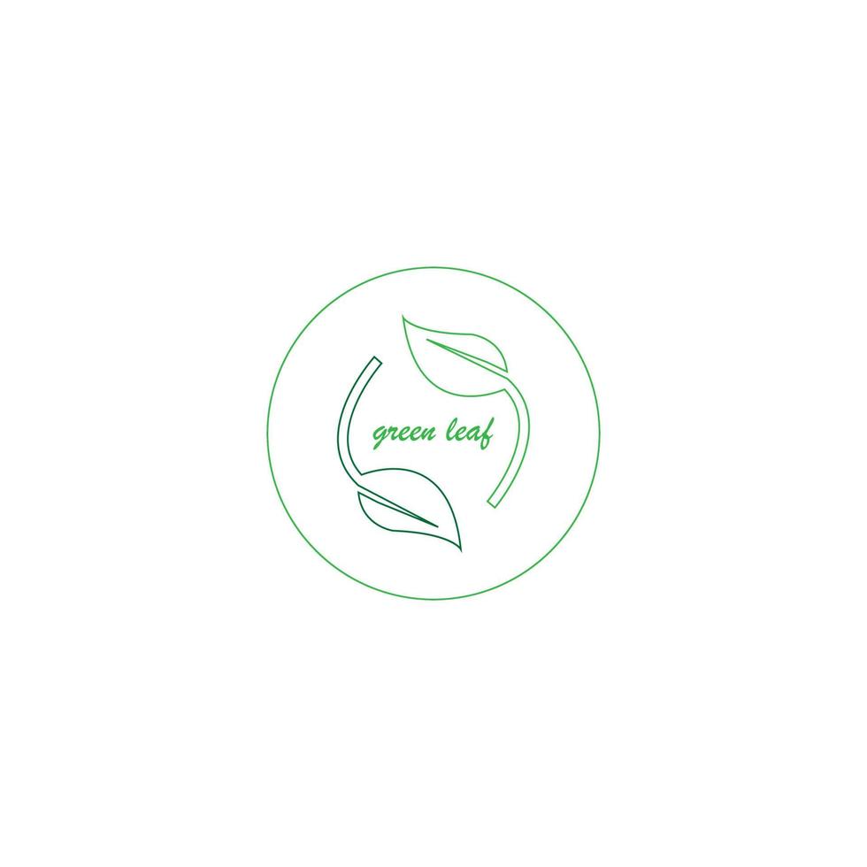 green leaf icon image illustration vector design natural