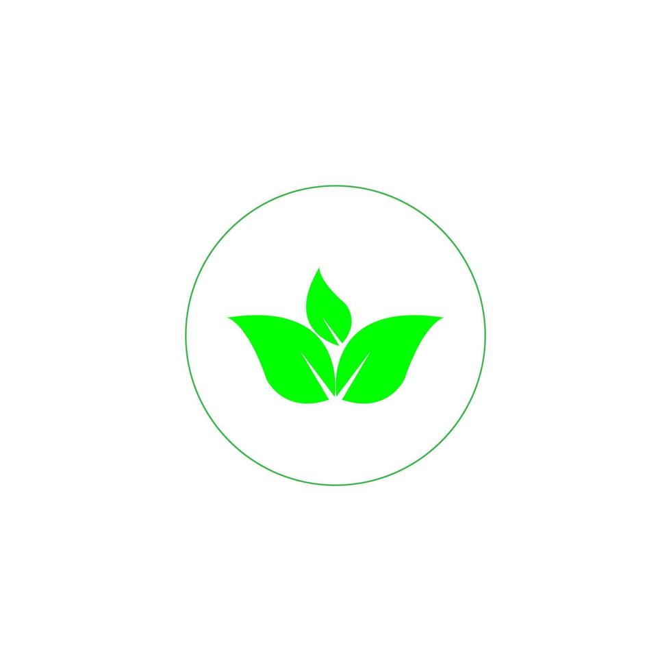 green leaf icon image illustration vector design natural