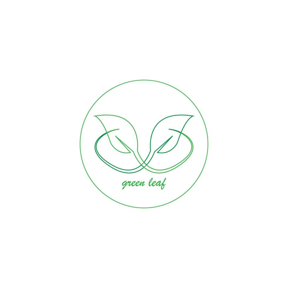 green leaf icon image illustration vector design natural