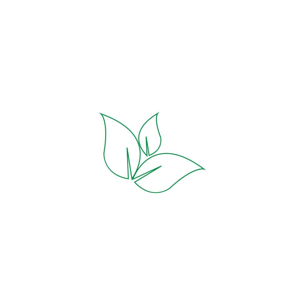 green leaf icon image illustration vector design natural