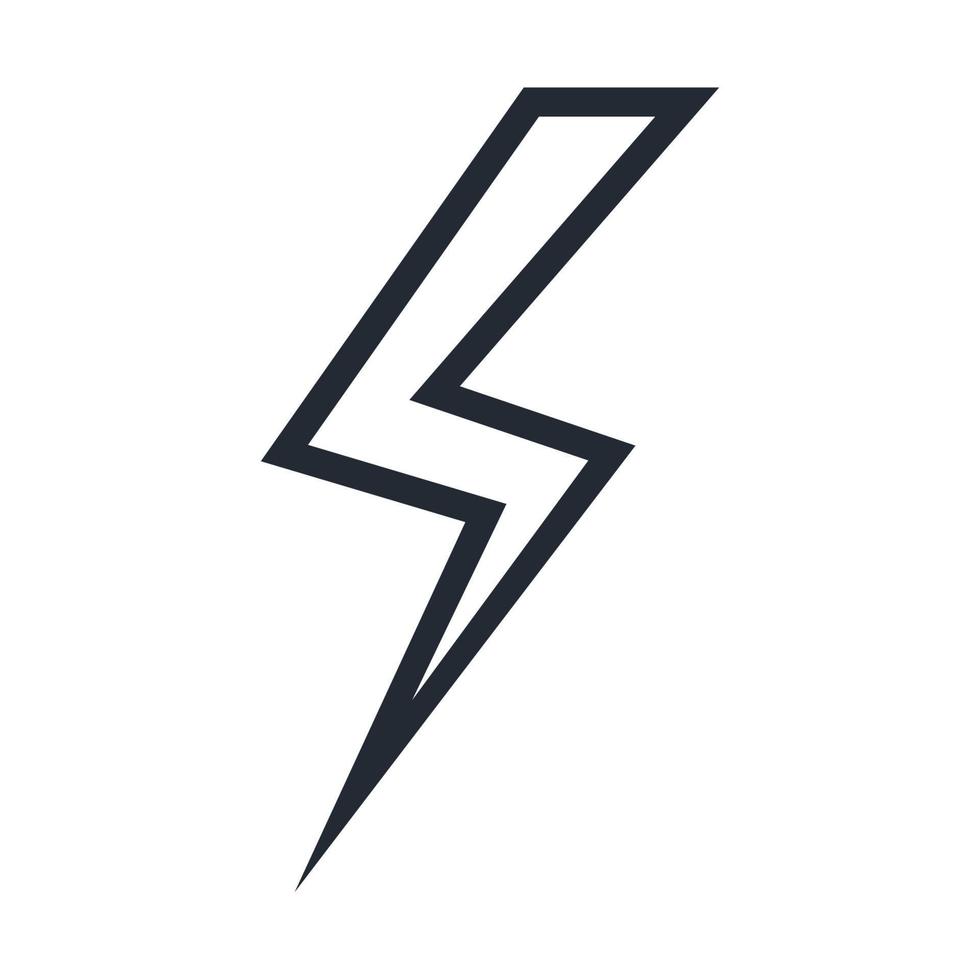 Lightning icon isolated on white background line style vector