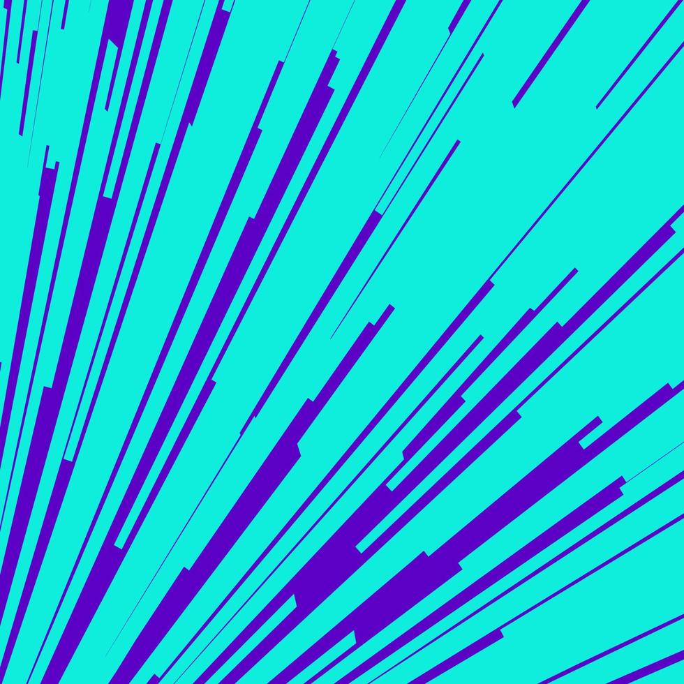 rayas de color cian de líneas de velocidad de cómic vector