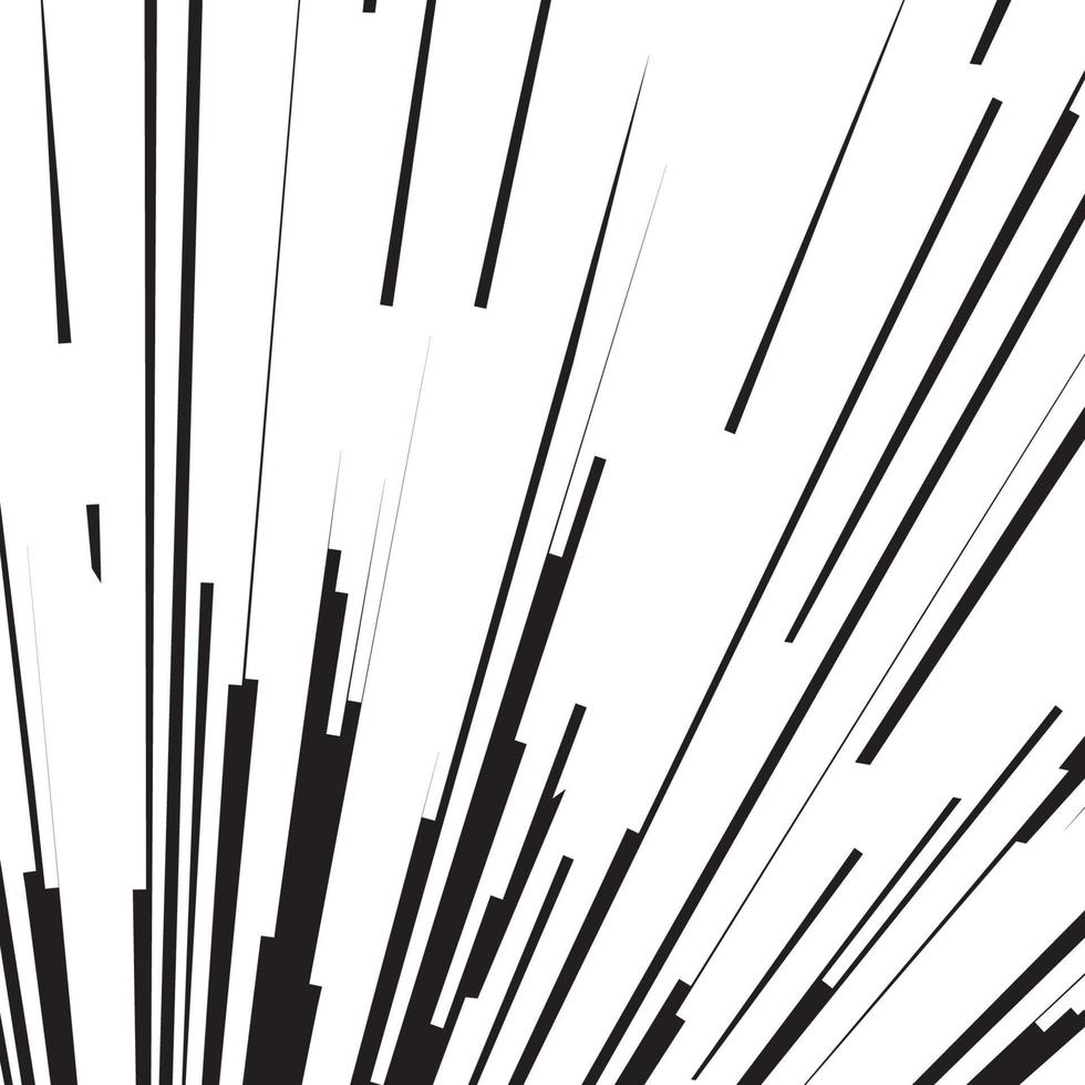 Comic book speed lines vector black color
