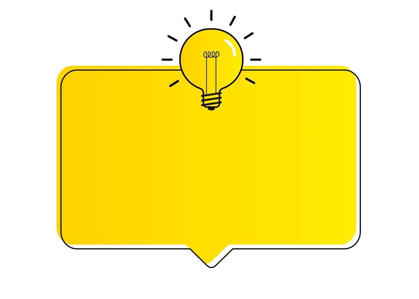 Quick tips banner light bulb vector modern style