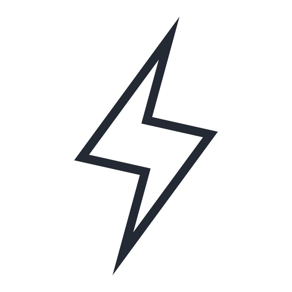 Lightning icon isolated on white background vector