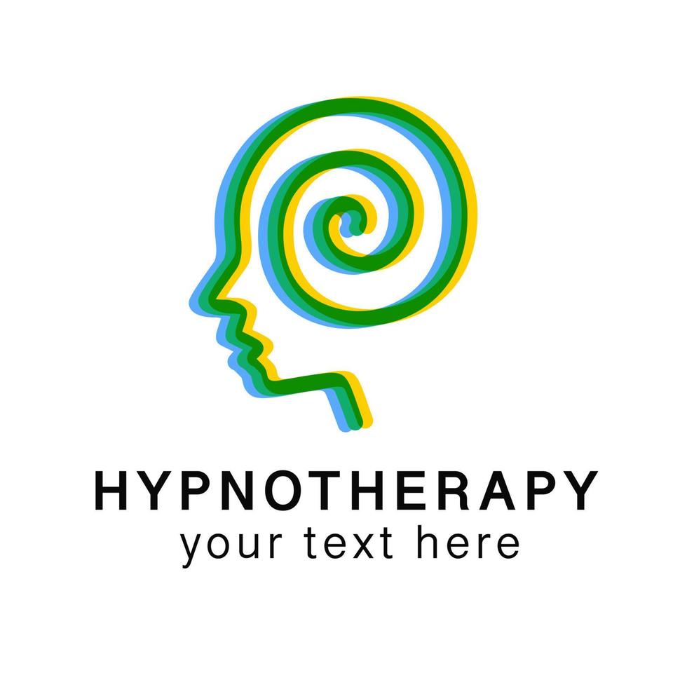 Hypnotherapy logo mental health isolated vector