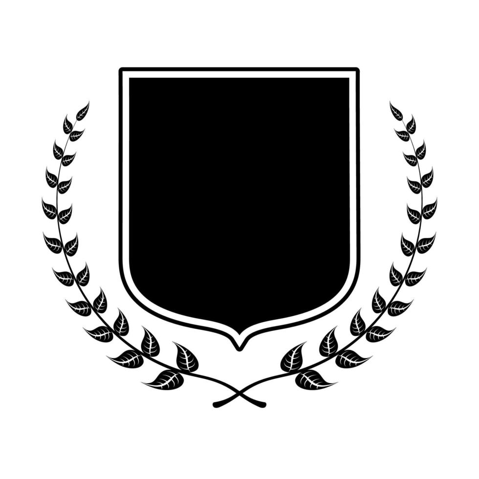 Coat of arm vector black color isolated