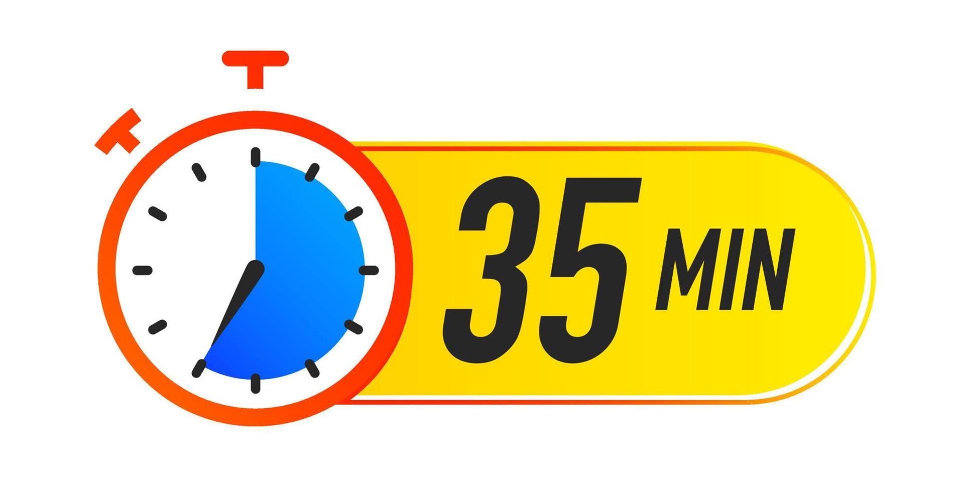 Timer vector icon 35 minutes vector