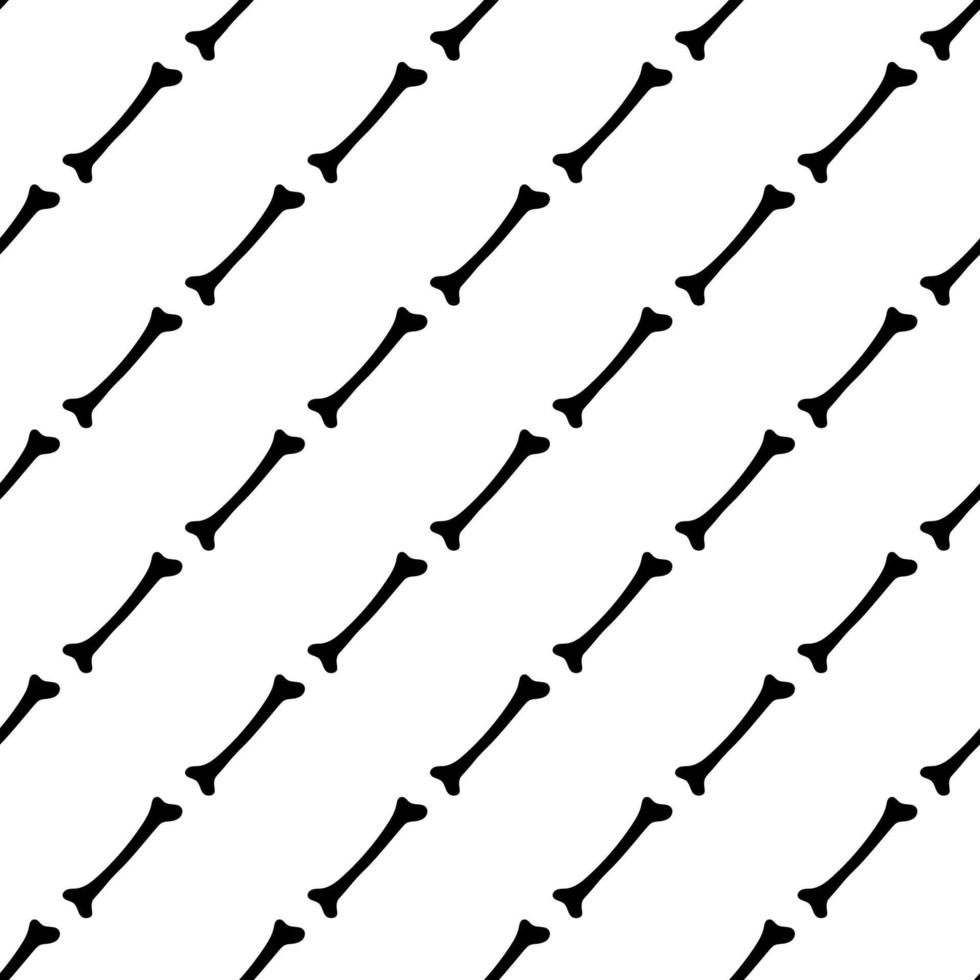 Black skeletons in various poses pattern. Halloween design. Perfect for fall, holidays, fabric, textile. Seamless repeat swatch. vector