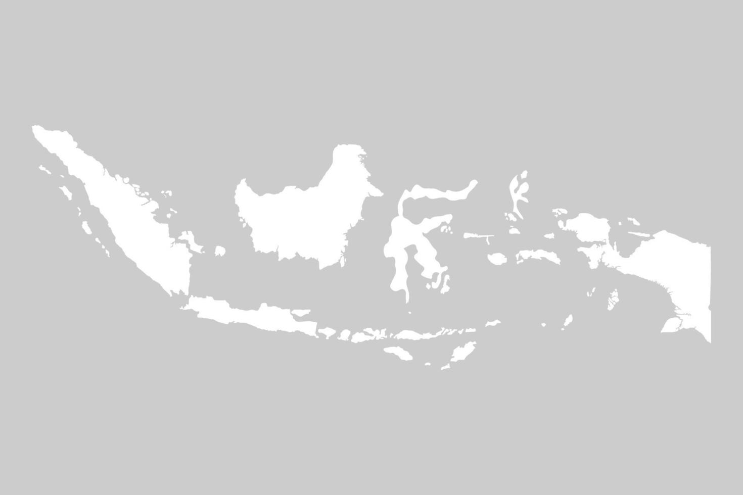 Vector Illustration of the Black Map of Indonesia on White Background