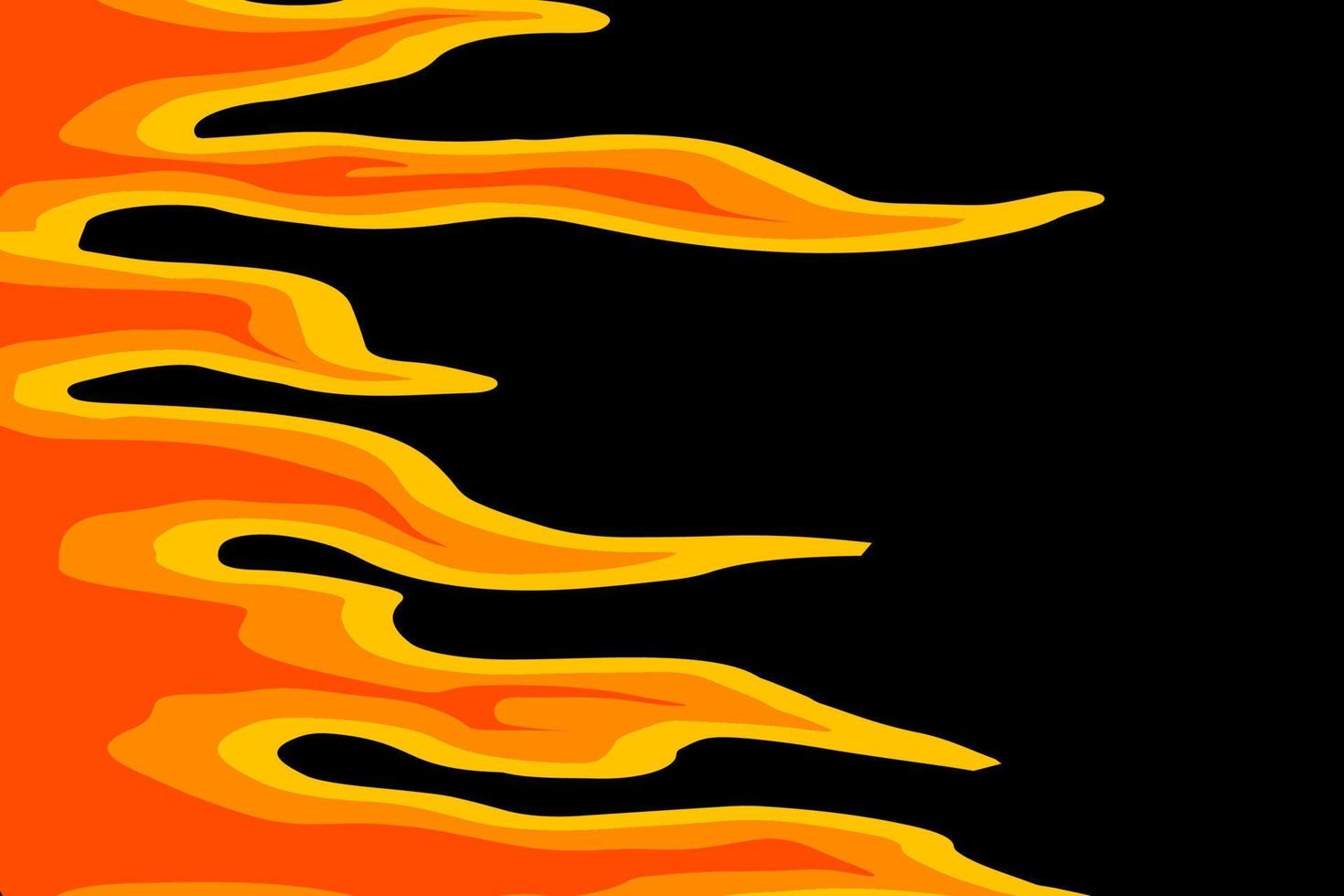 Set of anime fire Stock Vector