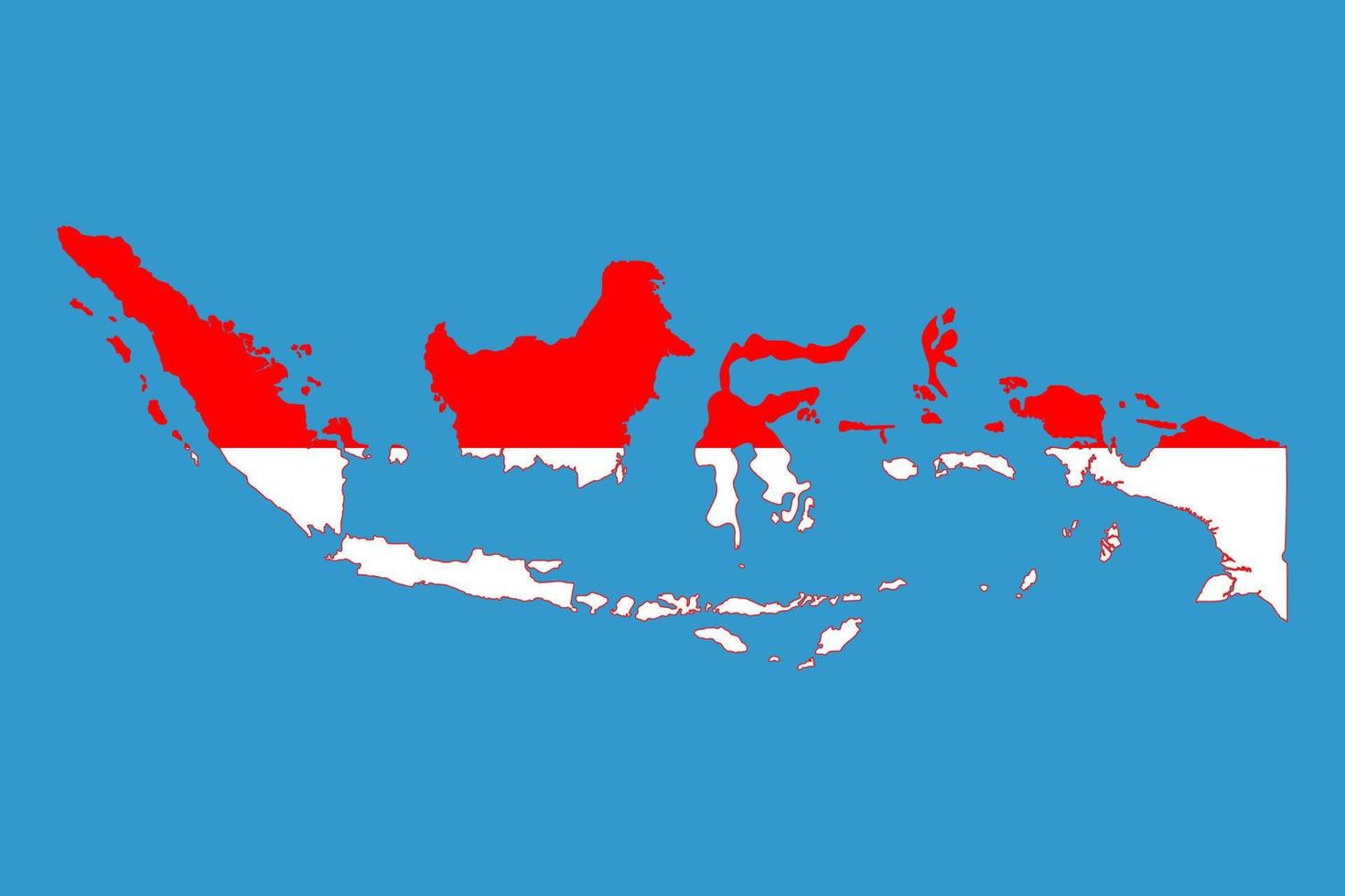 Vector Illustration of the Black Map of Indonesia on White Background