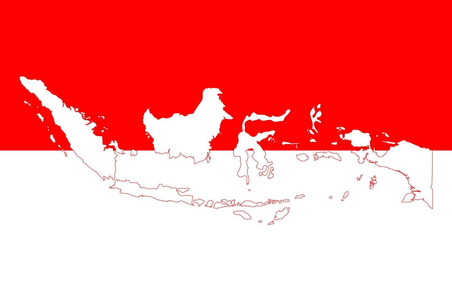 Vector Illustration of the Black Map of Indonesia on White Background