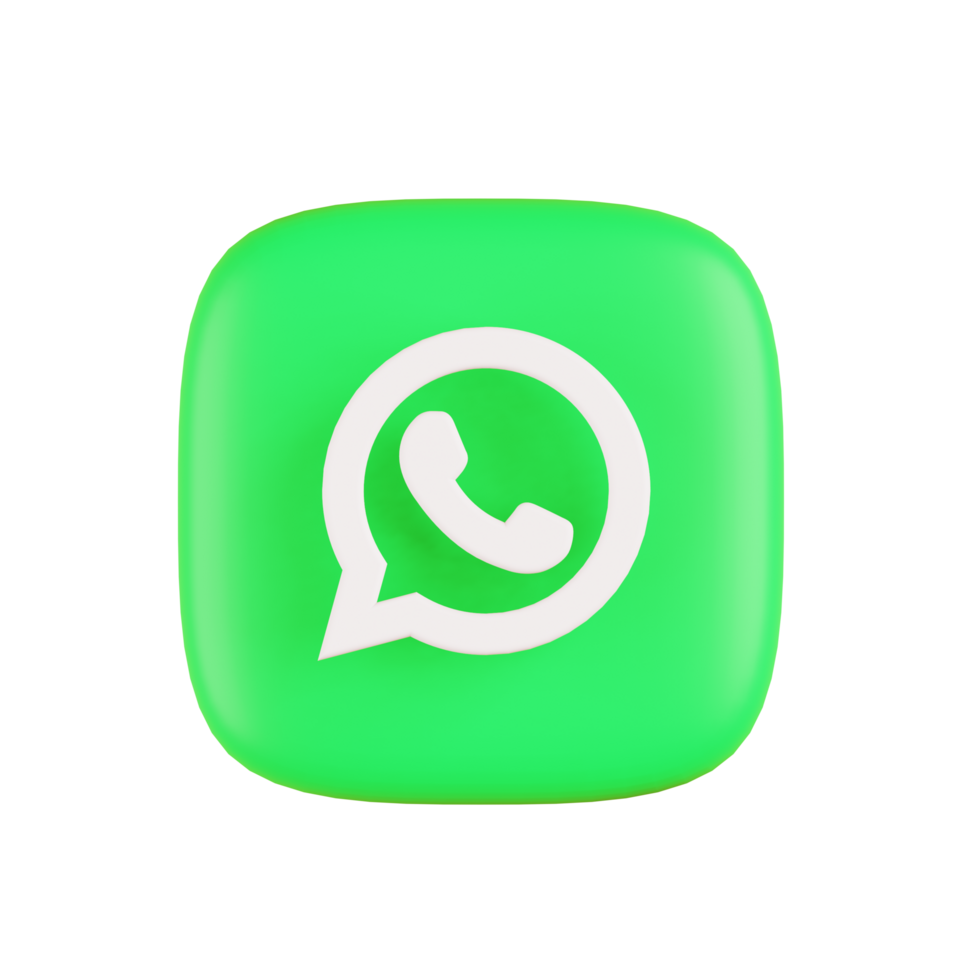 whatsapp 3d ilustración png