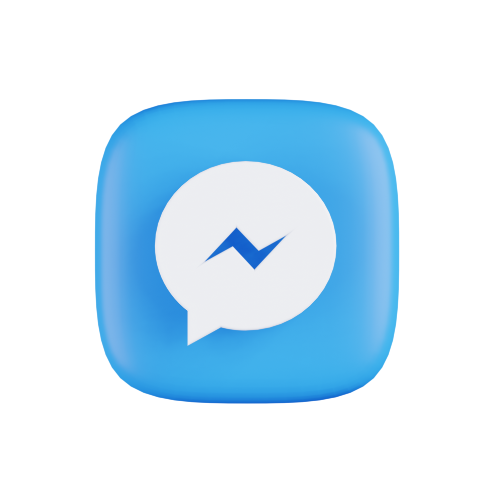 Facebook Messenger 3d Illustration png