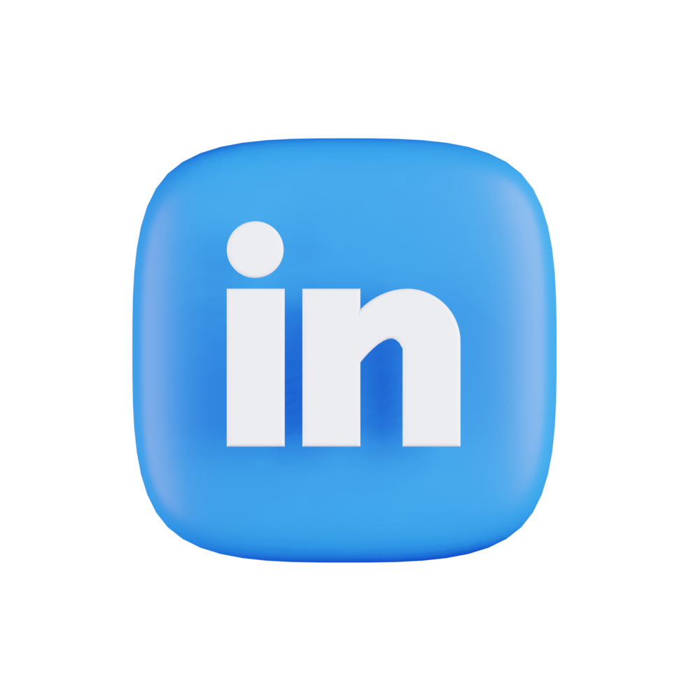 ilustração 3d do linkedin png