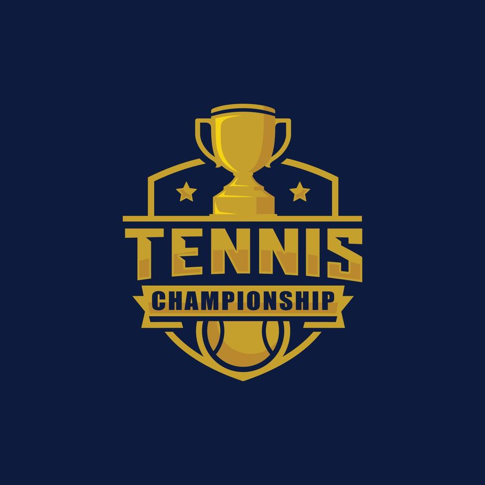 vector de diseño de logotipo de campeonato de tenis