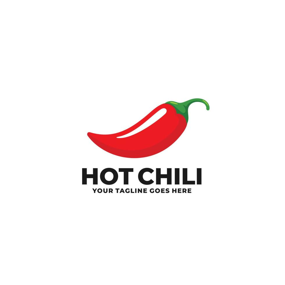Hot chili logo vector. Red chili logo vector