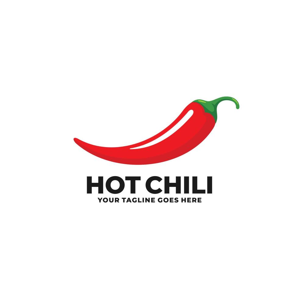 vector de logotipo de chile caliente. vector de logotipo de chile rojo