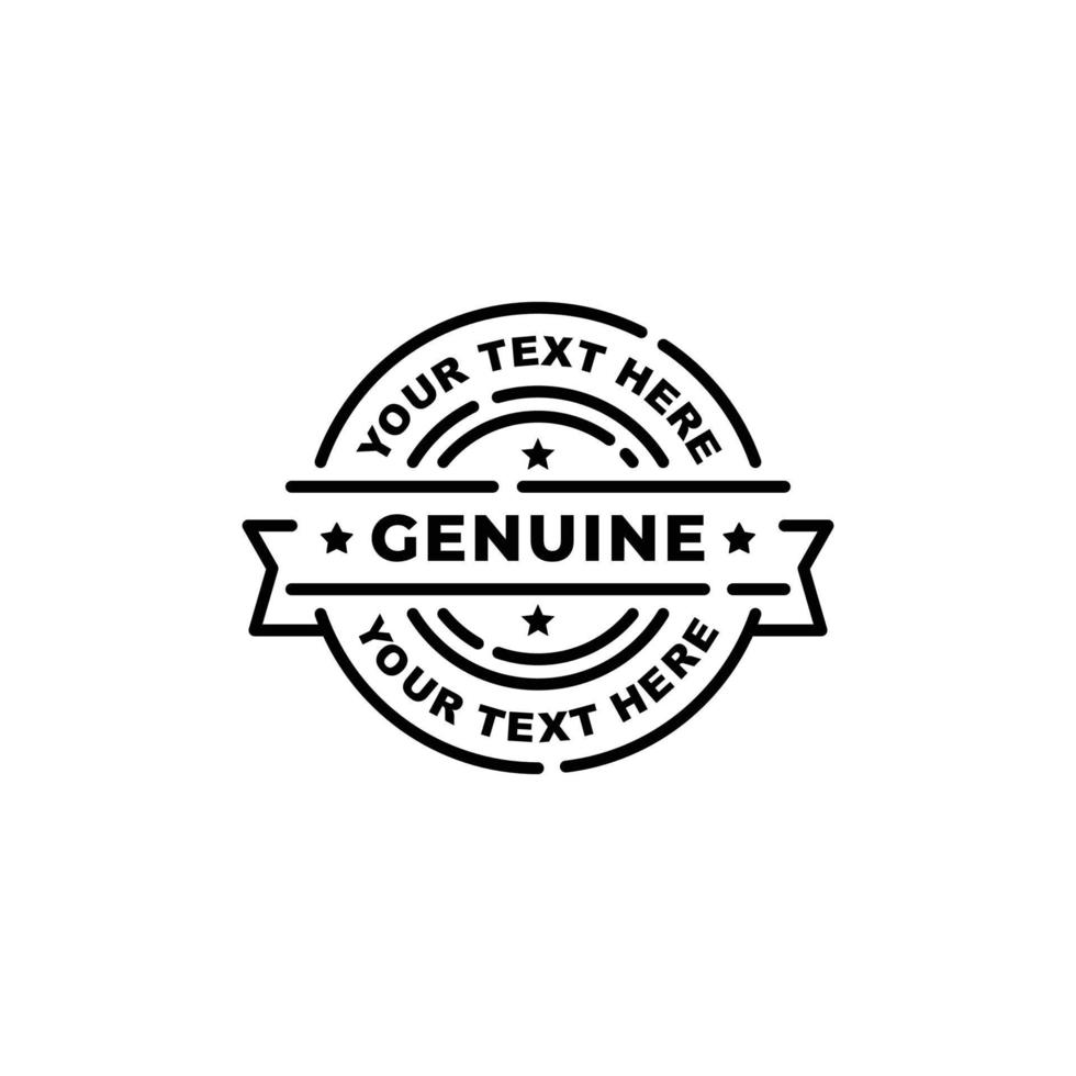 Genuine stamp seal icon vector illustration