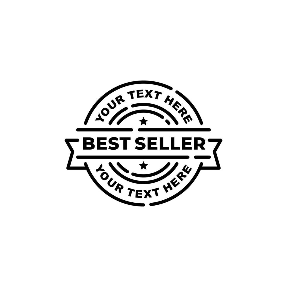 Ilustración de vector de icono de sello de mejor vendedor