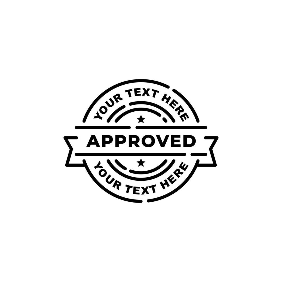 Approved stamp seal icon vector illustration