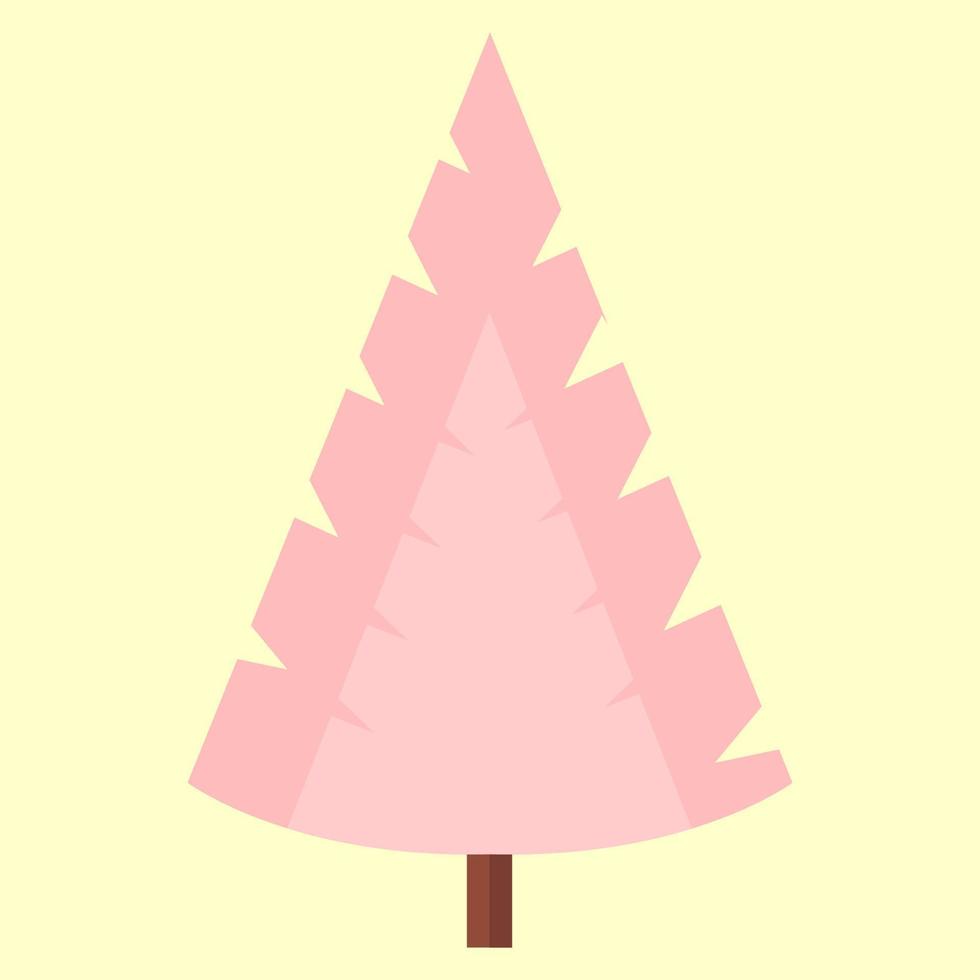 elemento de ilustración de árbol plano. diseño minimalista de árbol. apto para elemento de diseño plano moderno. pasos vectoriales 10. vector