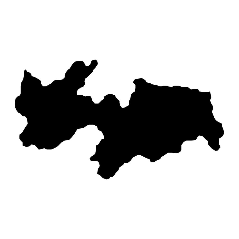 Paraiba Map, state of Brazil. Vector Illustration.