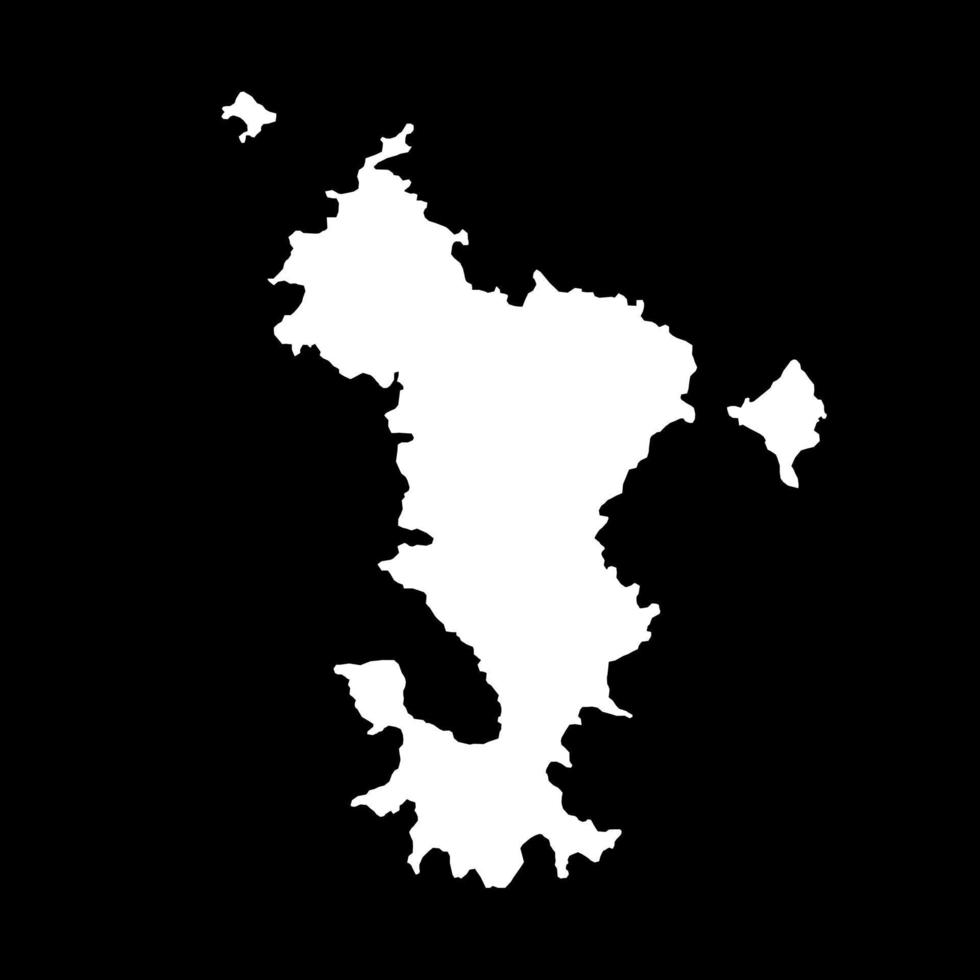 mapa islas mayotte. región de francia. ilustración vectorial vector