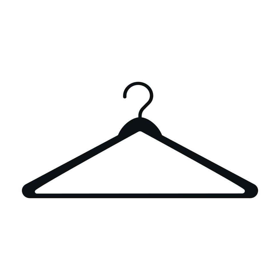 The clothes hanger icon. Wardrobe icon. Wardrobe sign. Vector illustration on a white background.